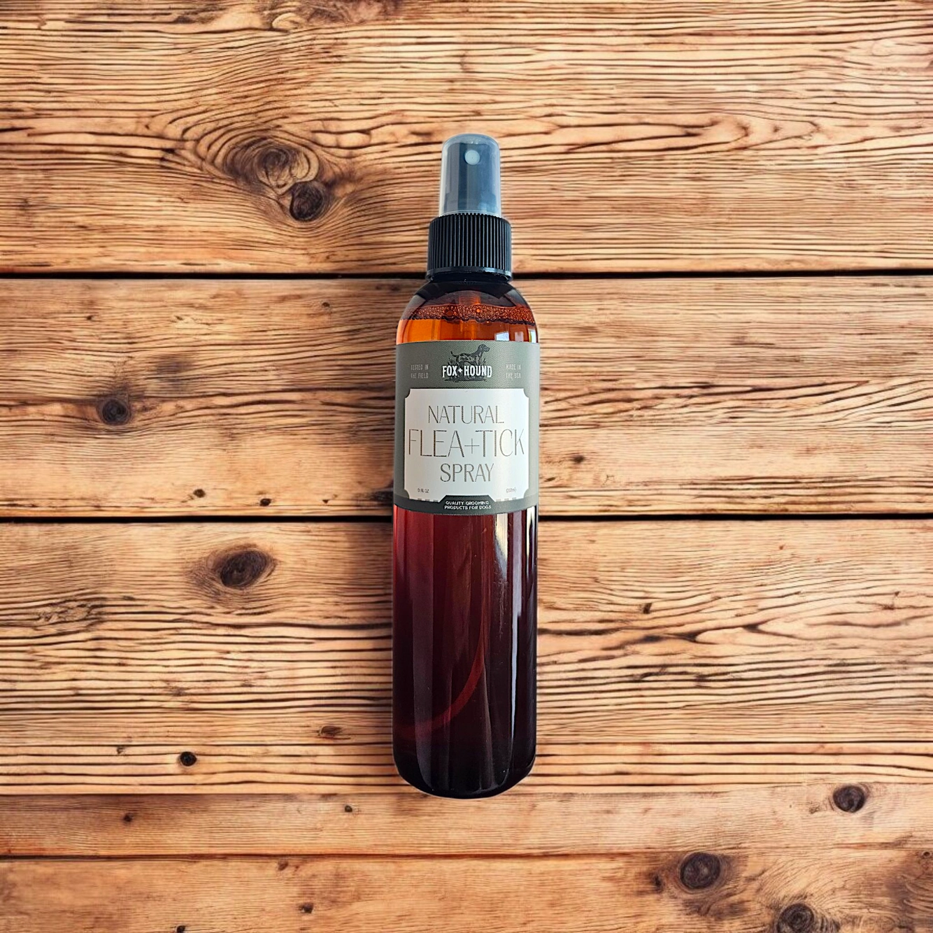Natural Flea & Tick Spray for Dogs | Essential Oil Bug Repellent 8 oz | Fox & Hound