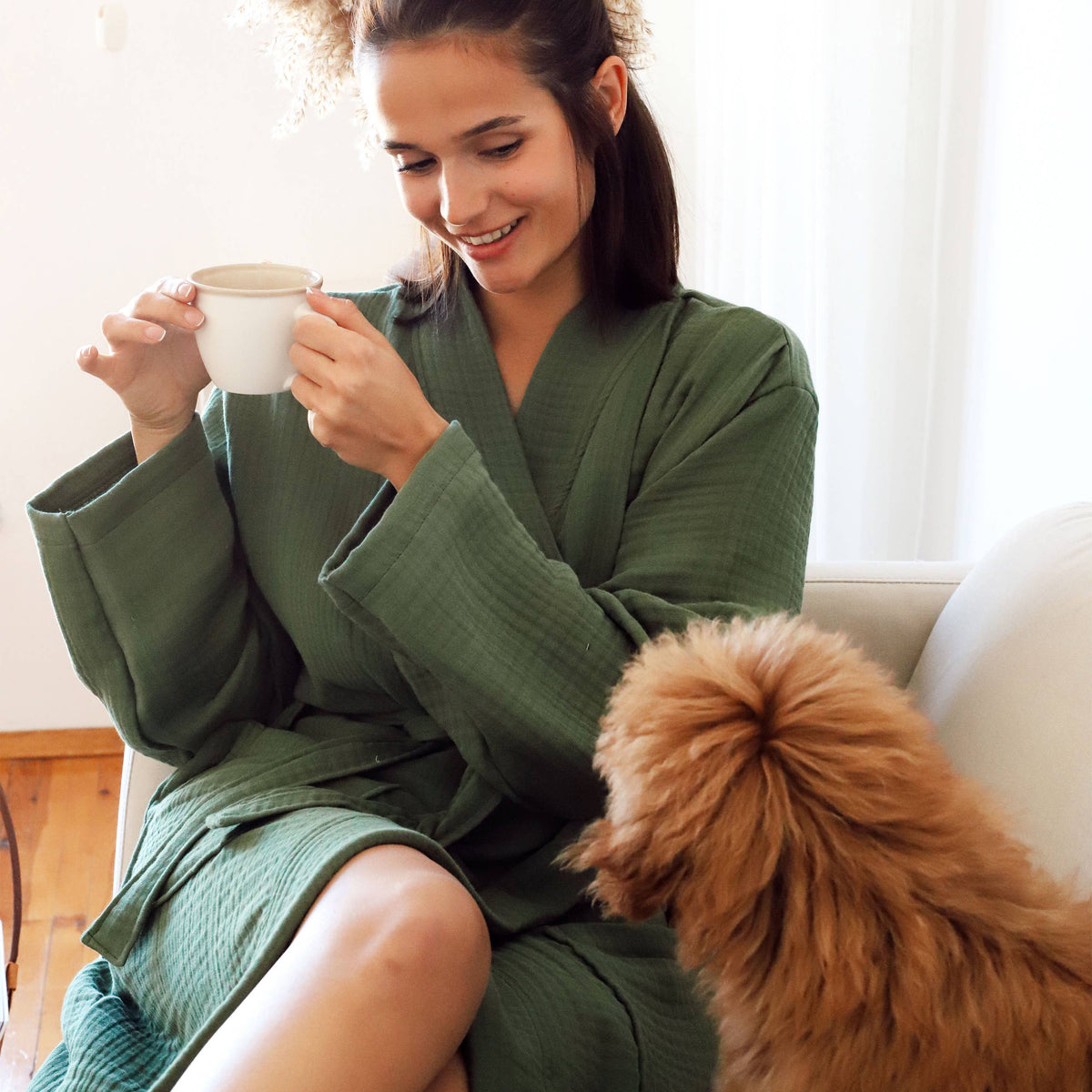 Turkish Cotton Spa Robe VivaMaison