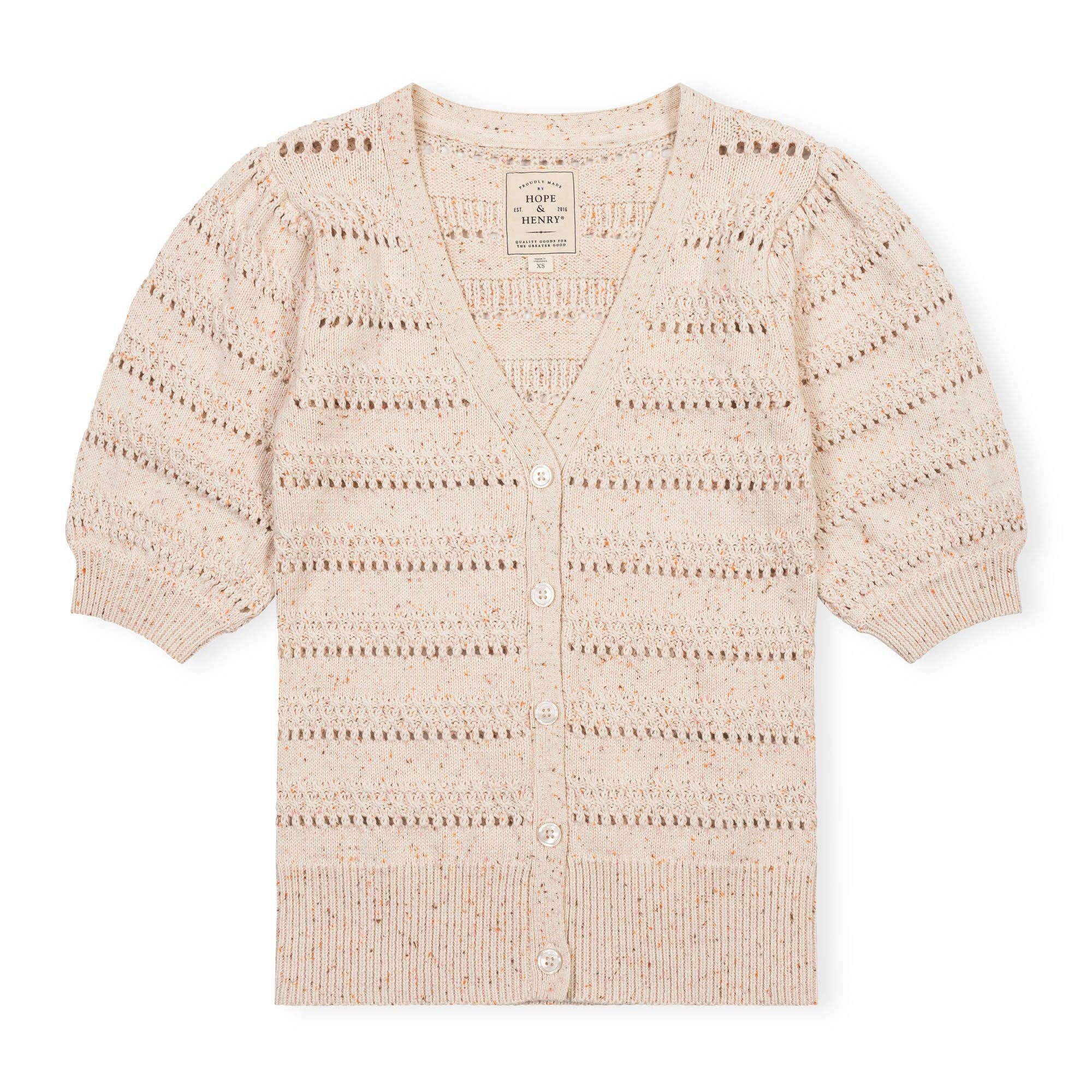 Women's 100% Organic Cotton Puff Sleeve Sweater | GOTS Certified Hope and Henry