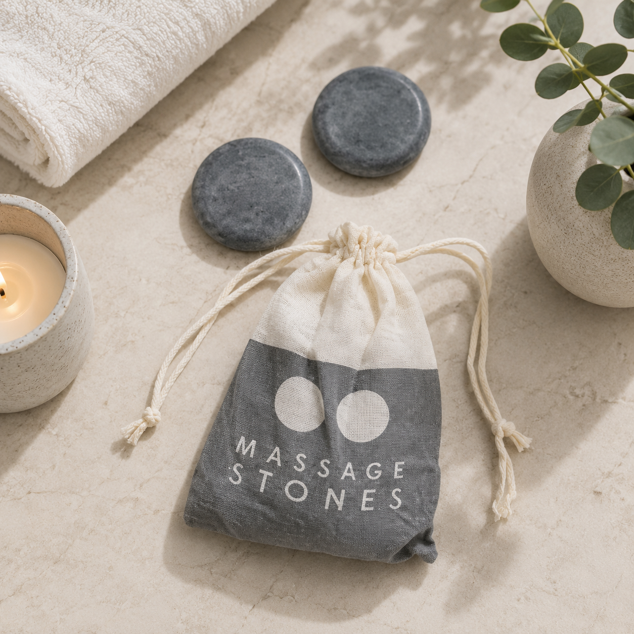 Palewa Soapstone Massage Stone Set – Fair Trade, Handcrafted | Face & Body