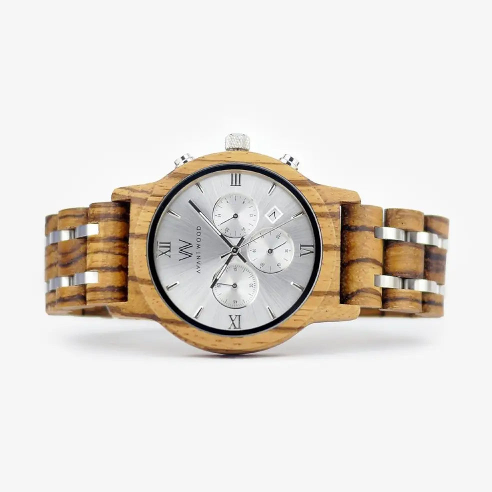 Avant Wood Watches- Men's Chrono S Orient Silver Men's Watch Anthro Apothecary