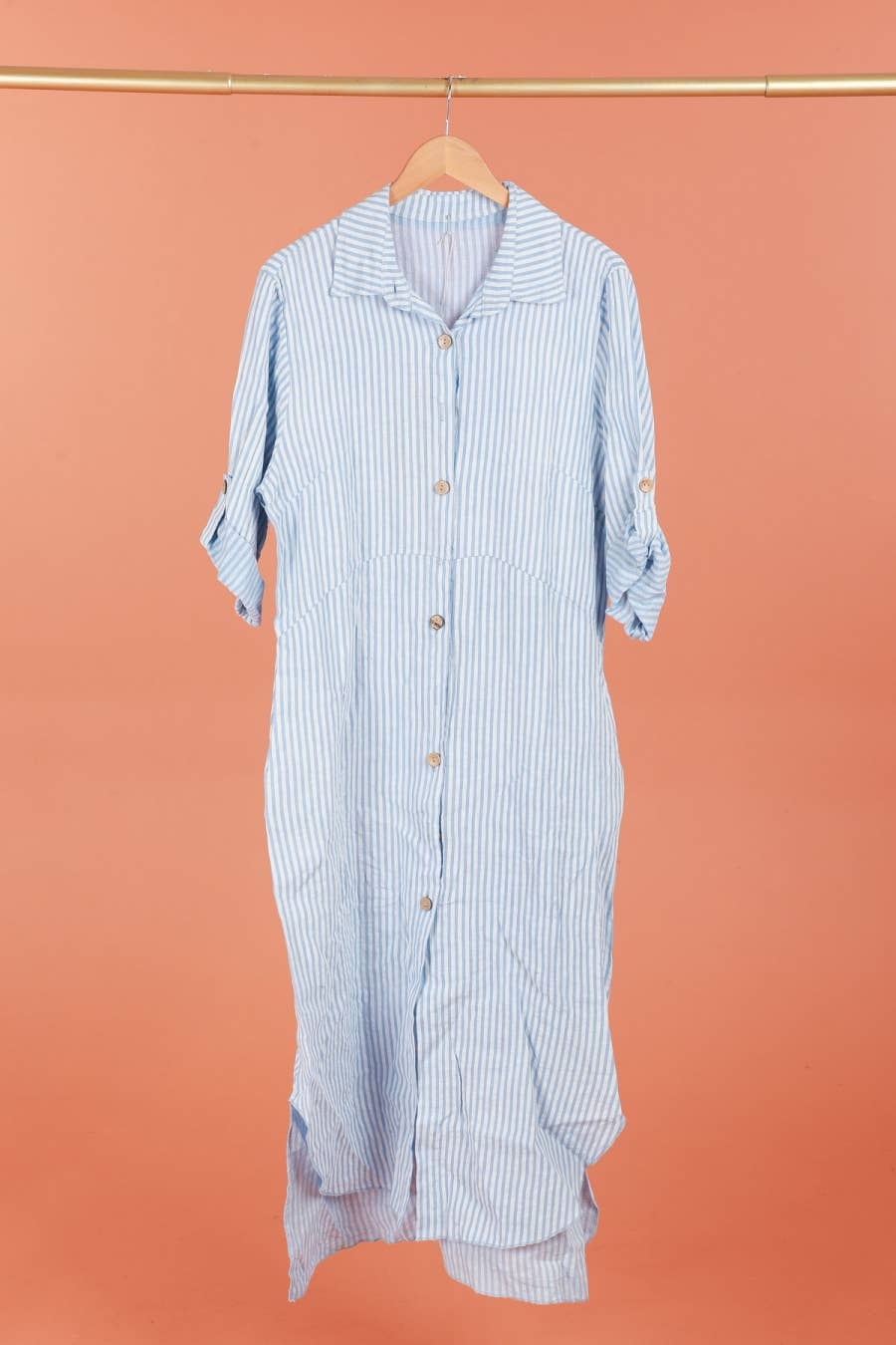 Italian Linen Dress- Shirt Dress