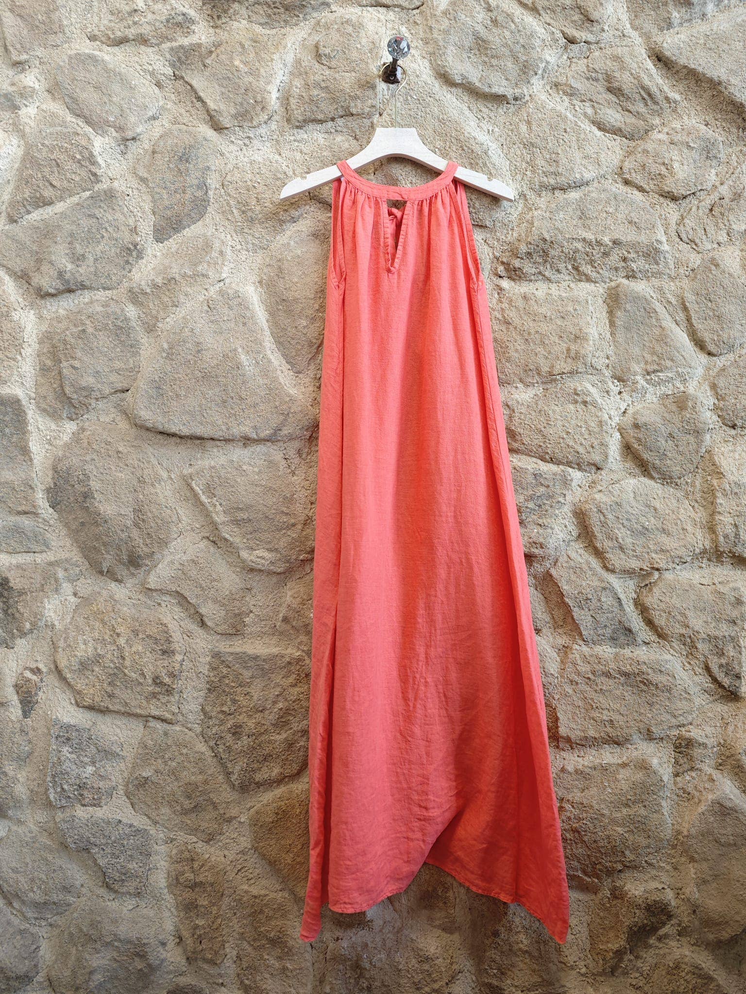 Italian Linen Dress- Back Bow Linen & More