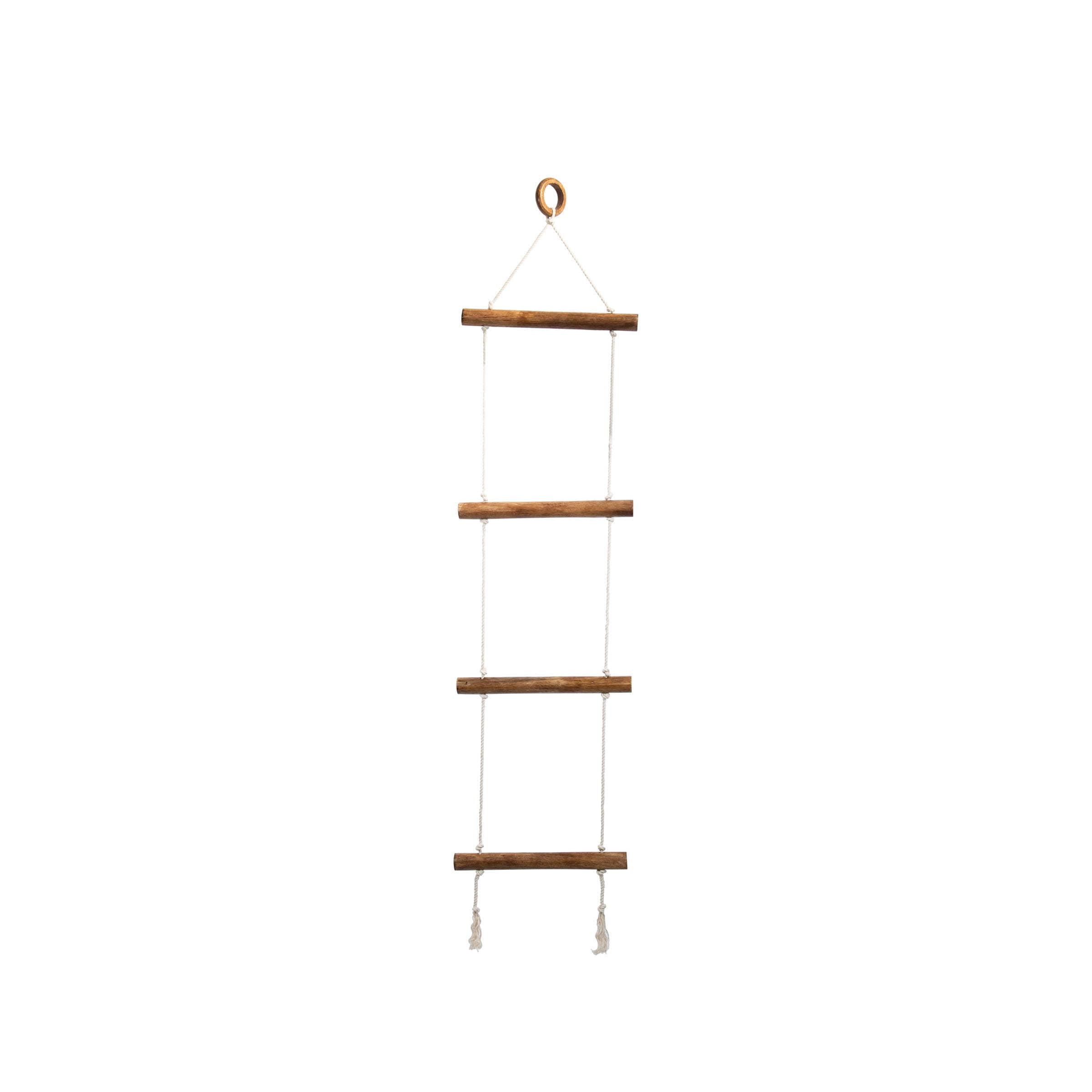 Macrame Hanging Blanket Ladder Foreside Home & Garden