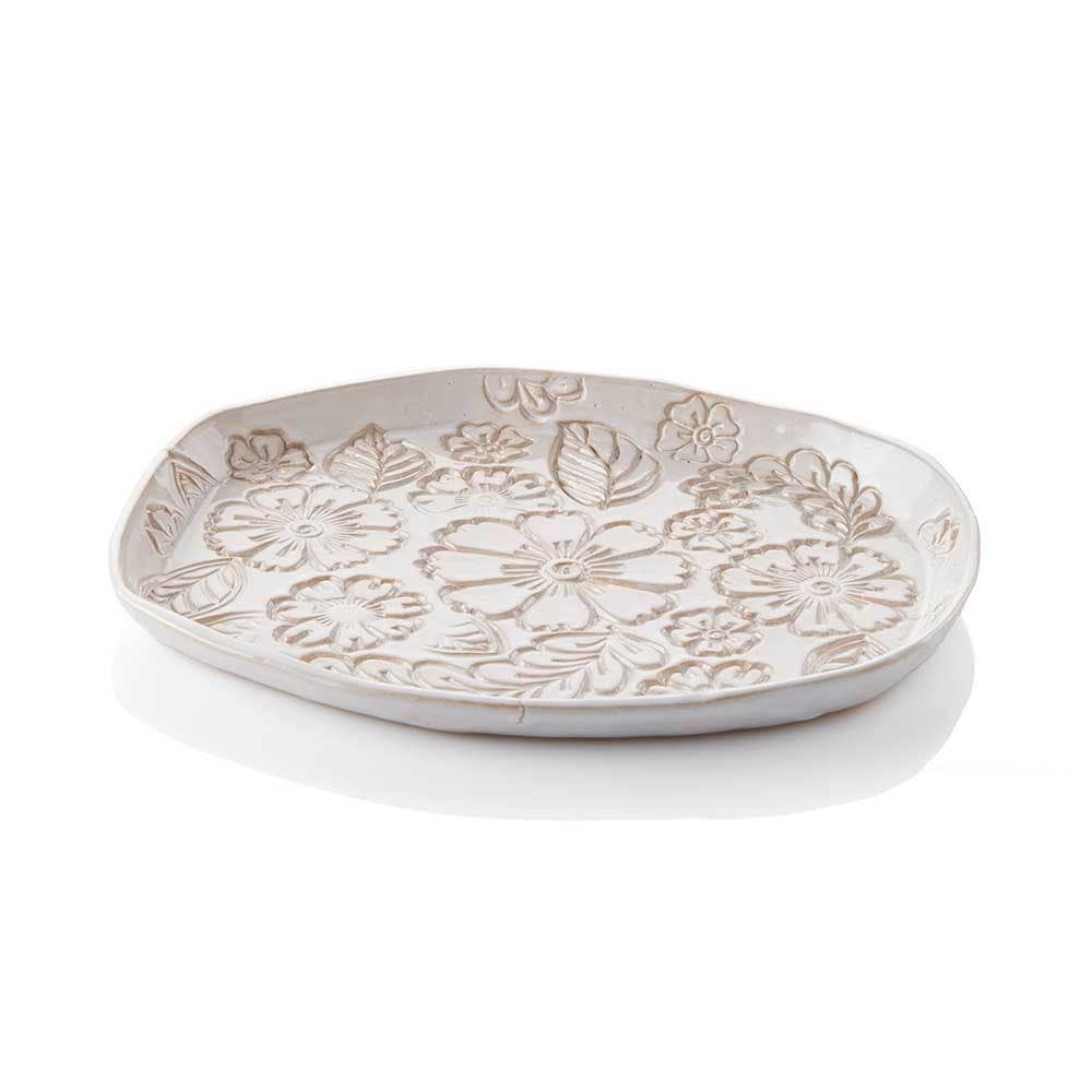 Pressed Blossom Ceramic Platter SERRV International