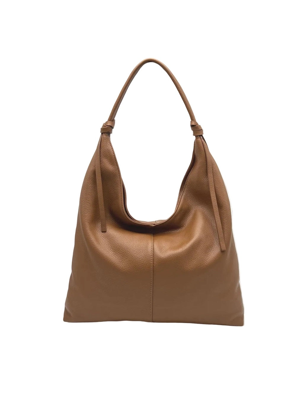 Italian Leather Shoulder Bag Camel Anthro Apothecary