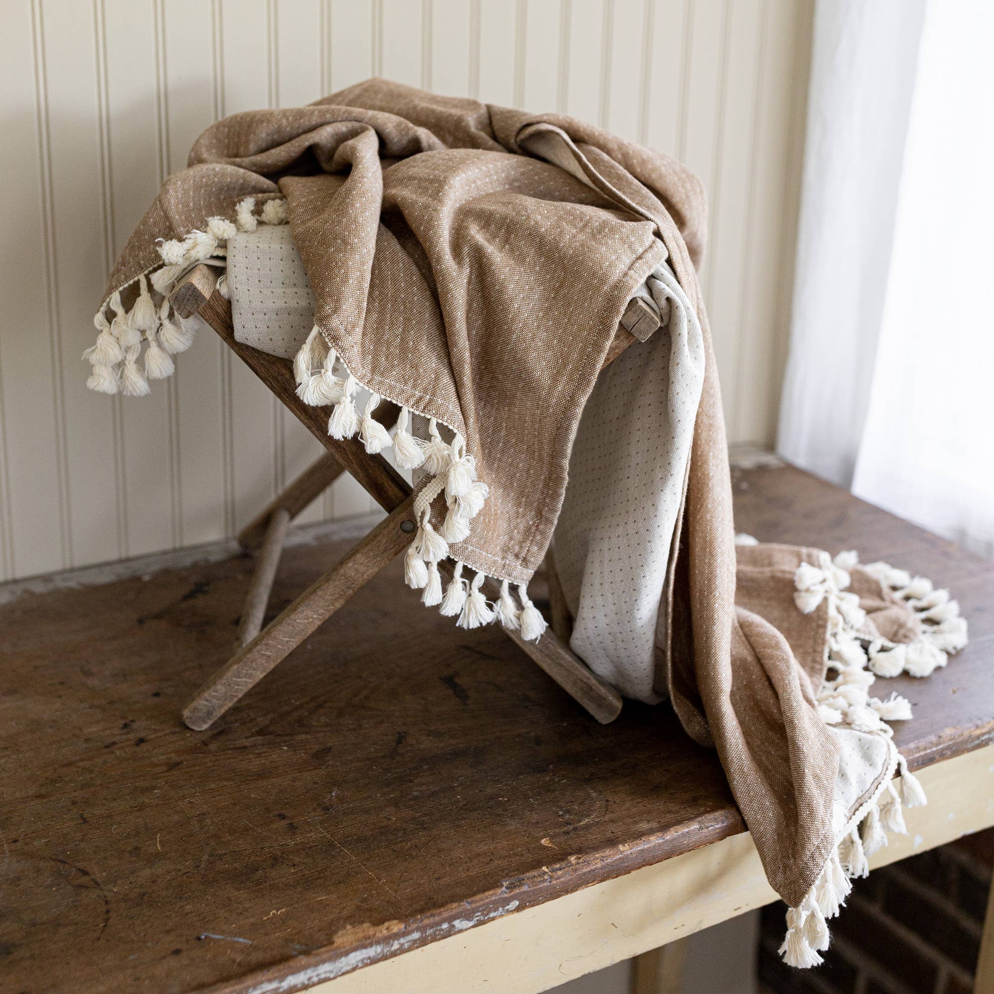 Bea Hand Woven Reversible Throw Blanket Foreside Home & Garden