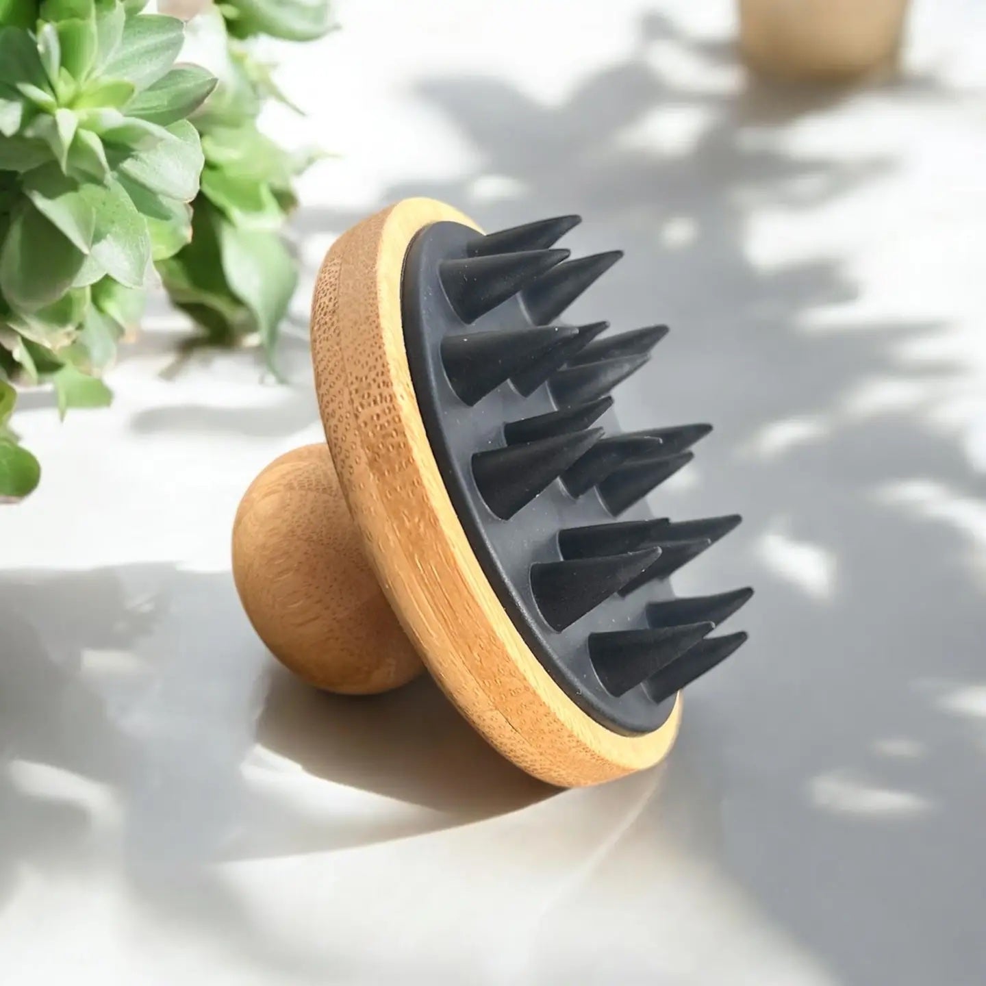 Scalp Massager Silicone Scalp Massager bamboo switch