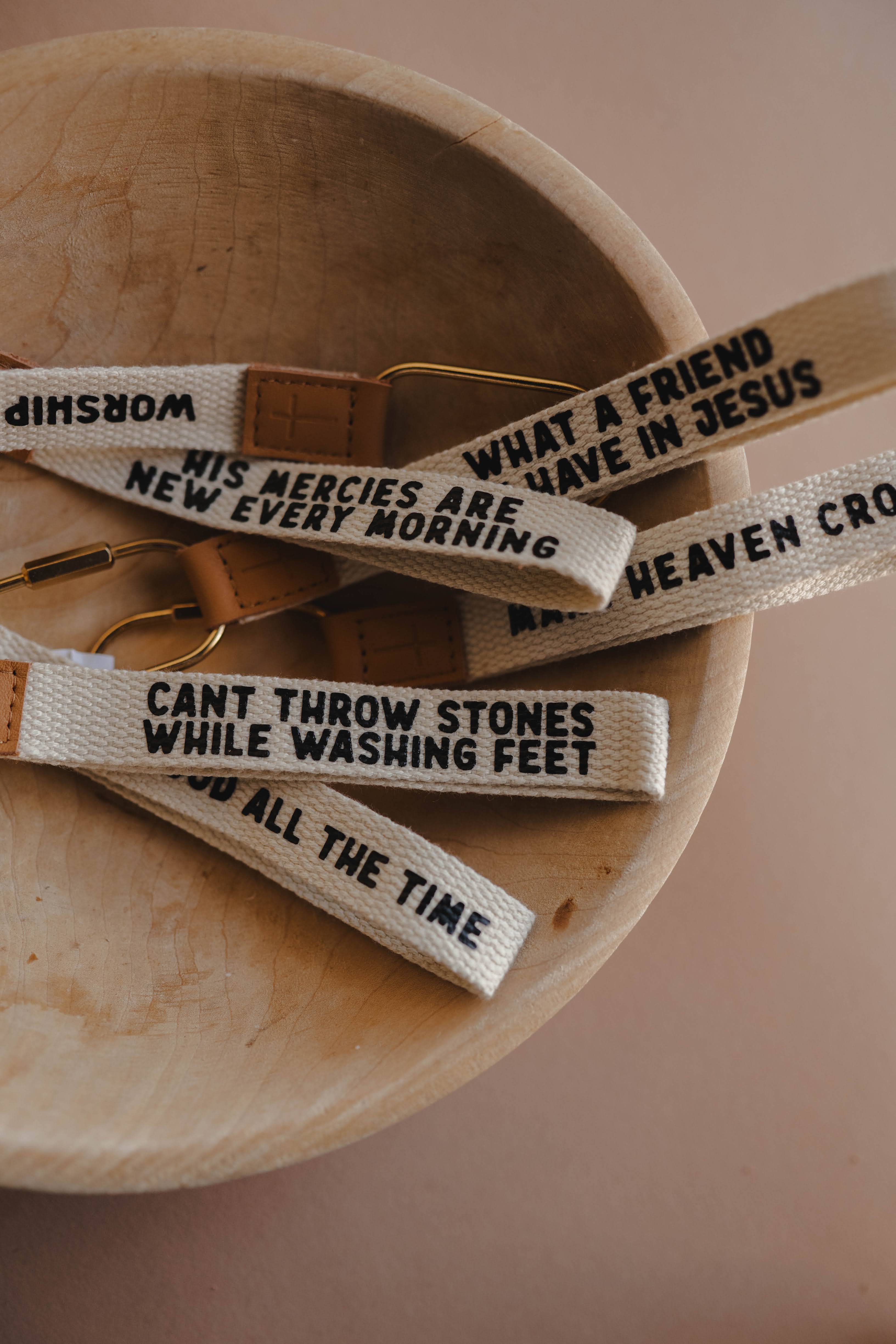 Can't Throw Stones Wristlet Dear Heart