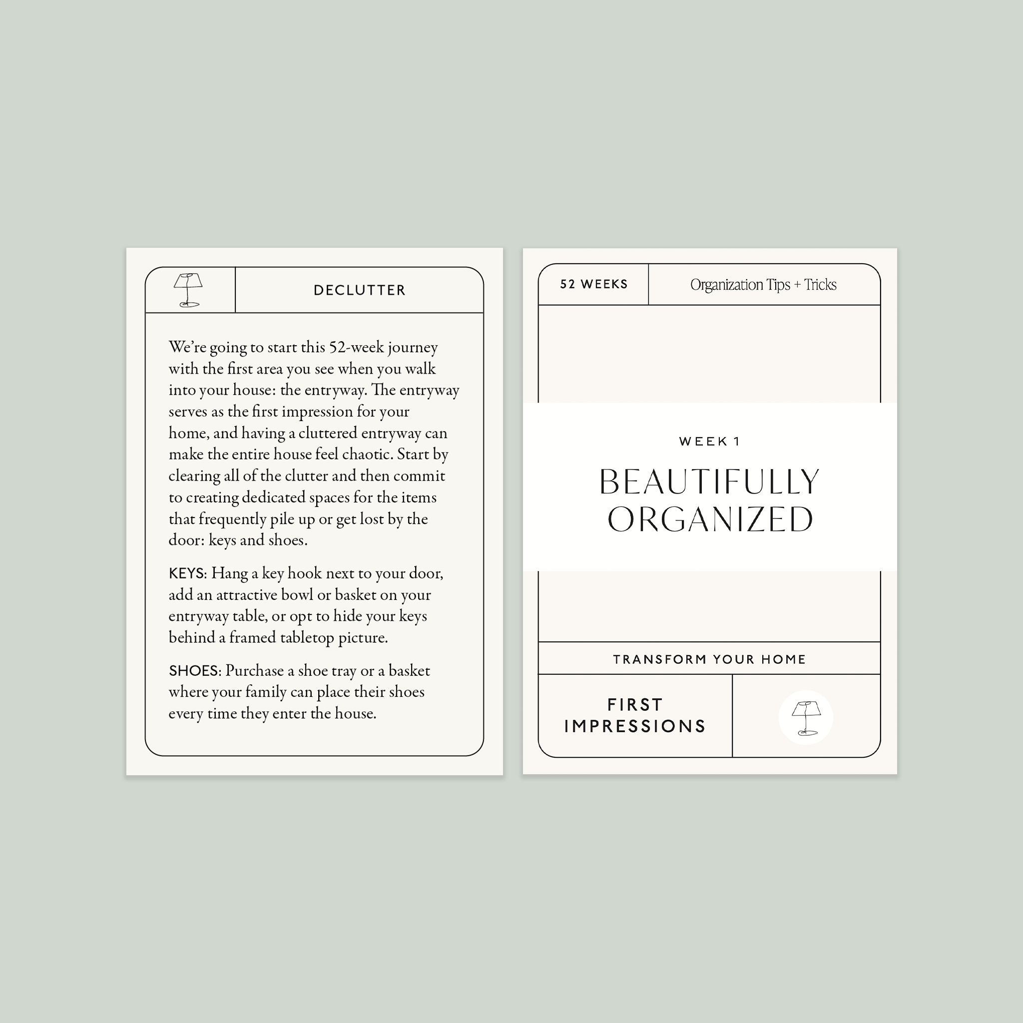 Beautifully Organized In 52 Weeks Card Deck Paige Tate & Co.
