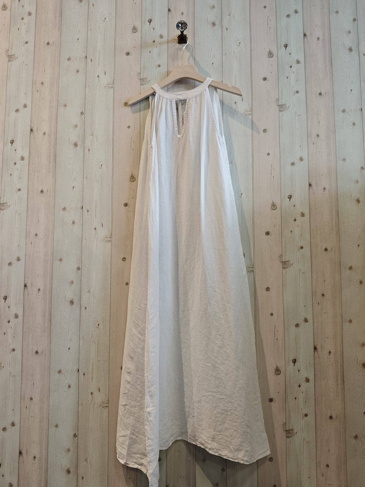 Italian Linen Dress- Back Bow Linen & More