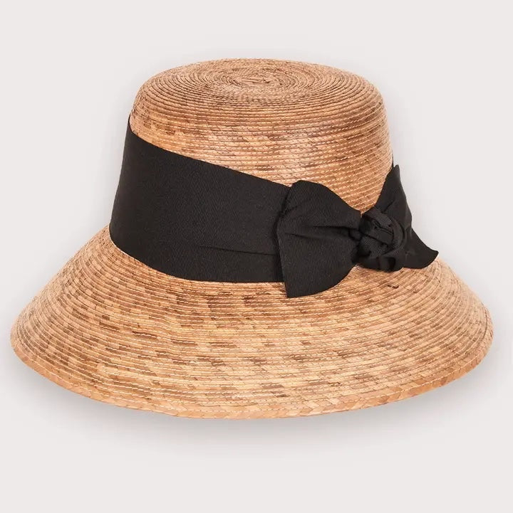 Tula Women's Woven Hats Somerset Black Bow Tula