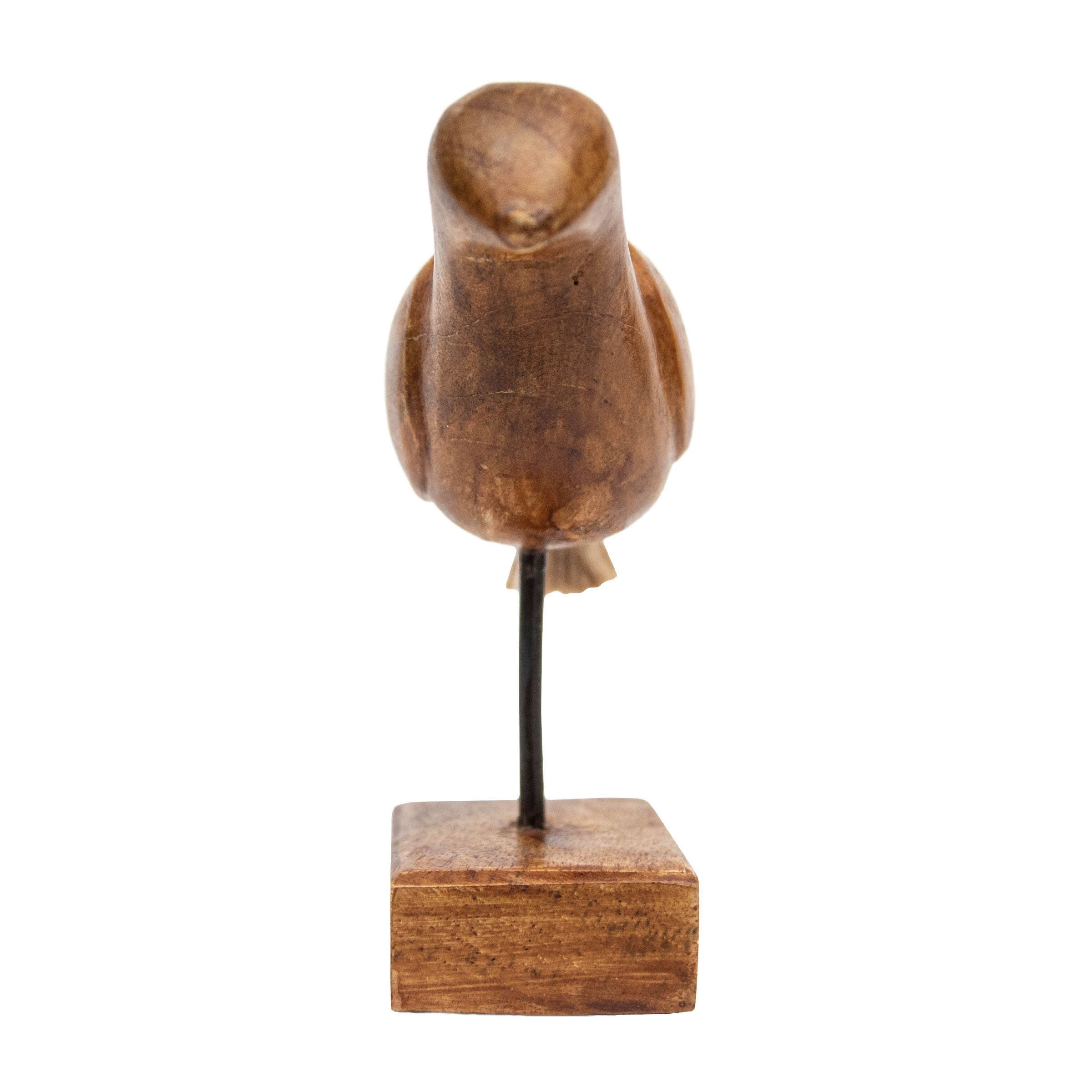 Crockett Wood Bird Decorative Figure with Tassel Tail Foreside Home & Garden