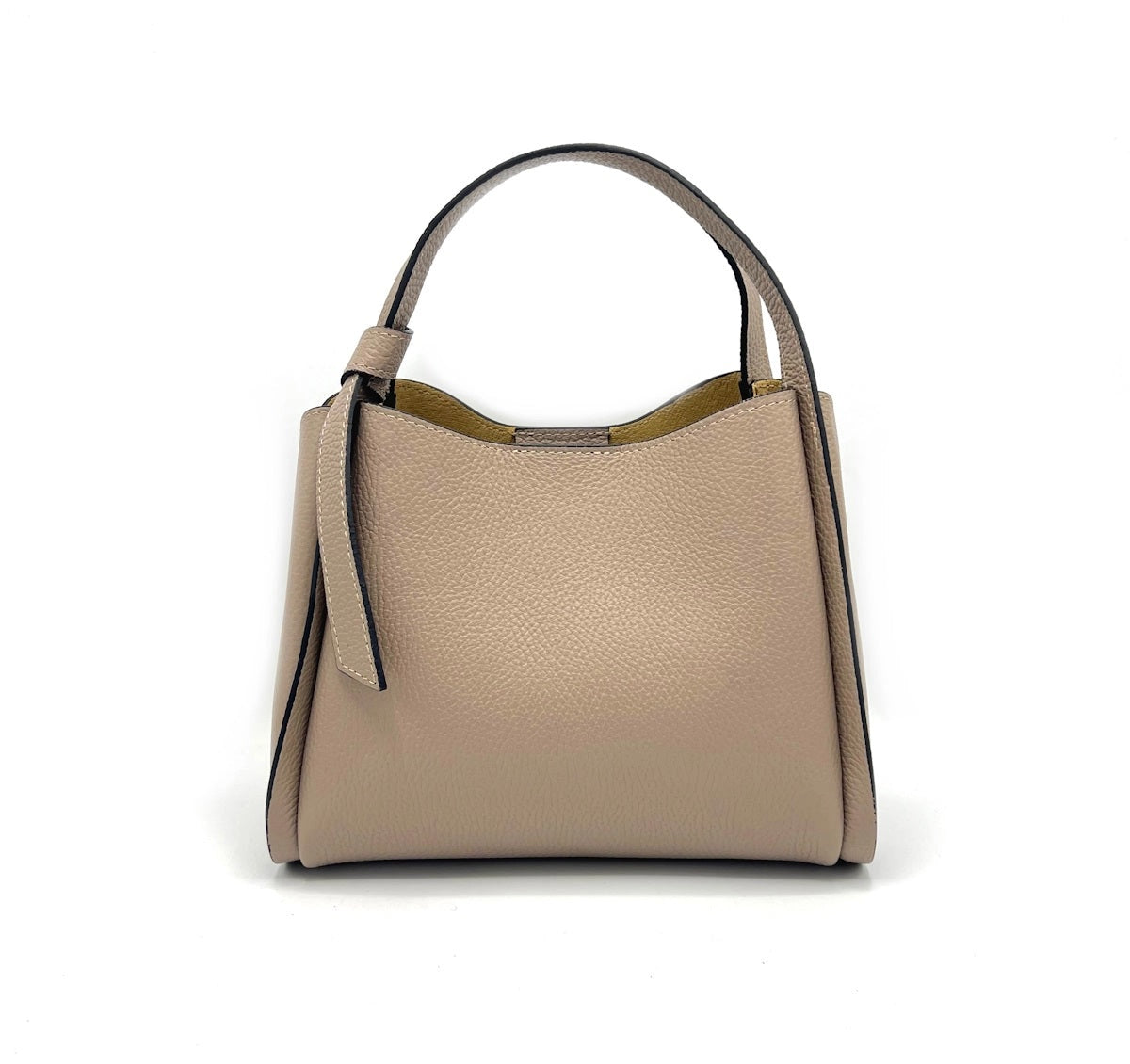 Italian Leather Purse Taupe Suie Valentini