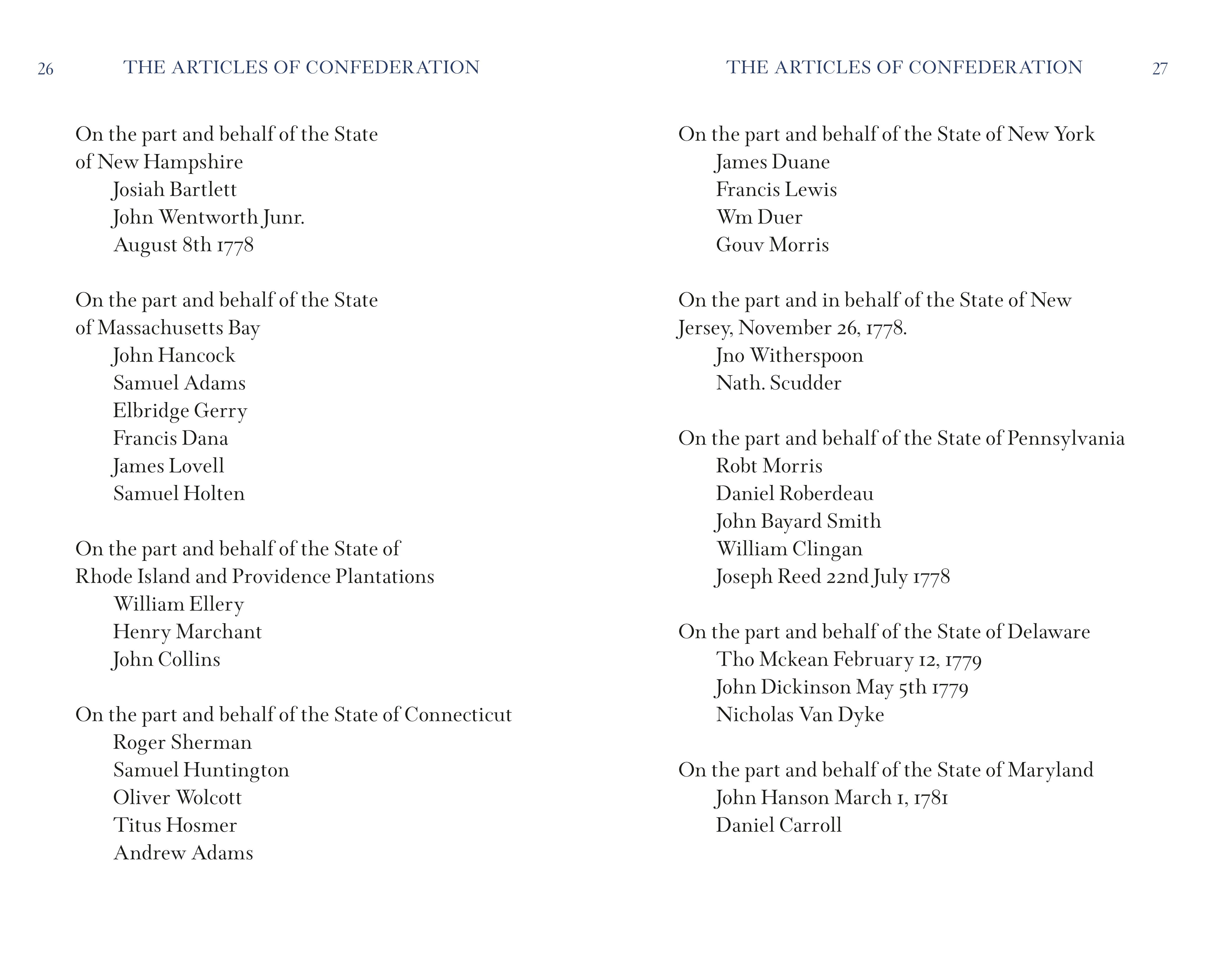The Articles of Confederation Applewood Books