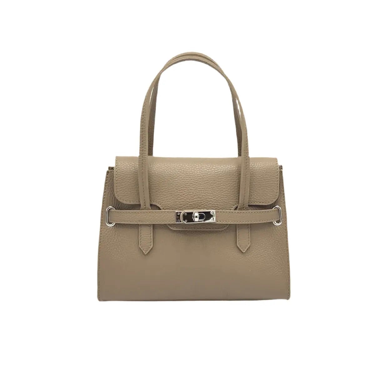Italian Leather Hand Bag Taupe Anthro Apothecary