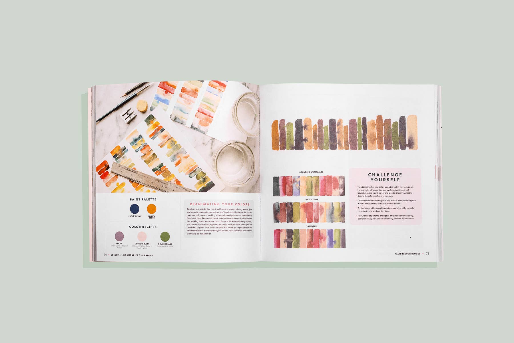 A How-to Watercolor Book: Modern Watercolor Botanicals Paige Tate & Co.