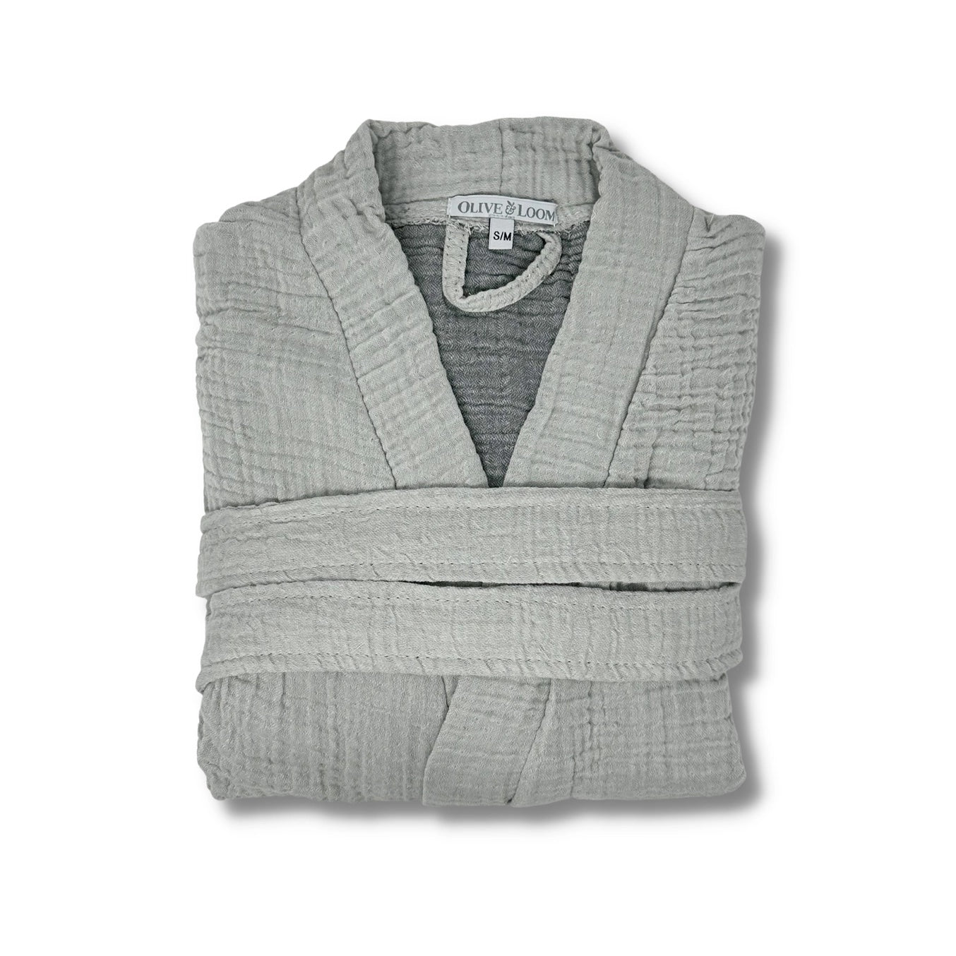 Robe- Turkish Cotton Bathrobe Gray S M Anthro Apothecary