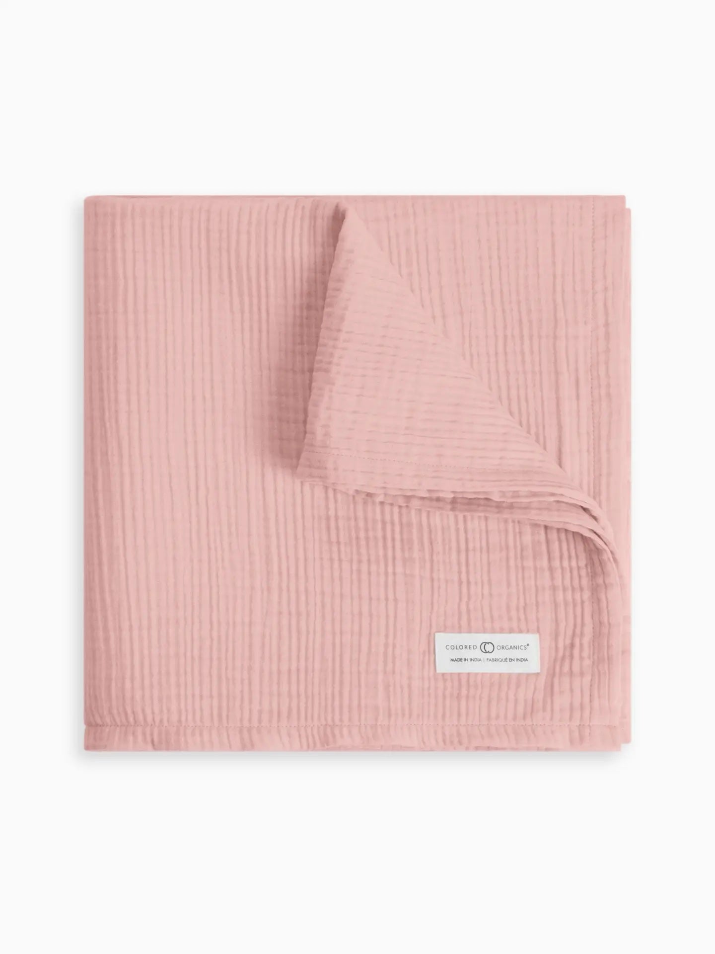 Colored Organic Muslin Swaddle Blanket Blush swaddle blanket Anthro Apothecary