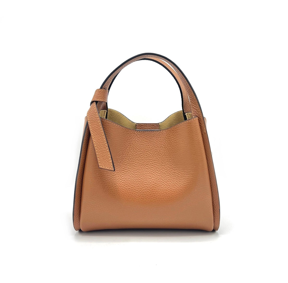 Italian Leather Purse Camel Suie Valentini