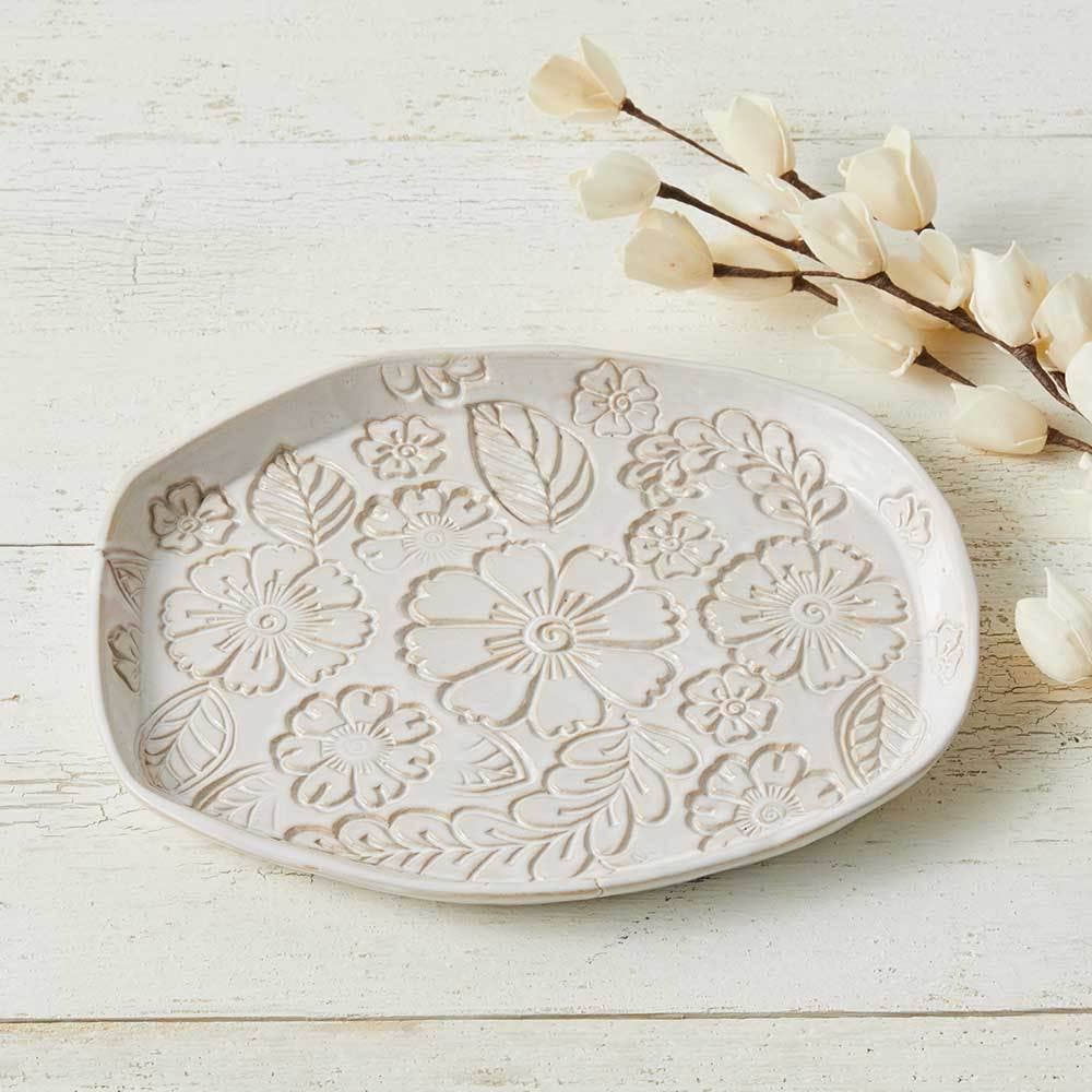 Pressed Blossom Ceramic Platter SERRV International