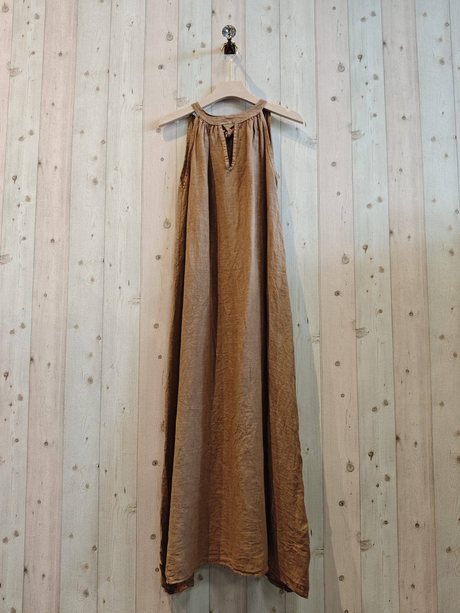 Italian Linen Dress- Back Bow Linen & More