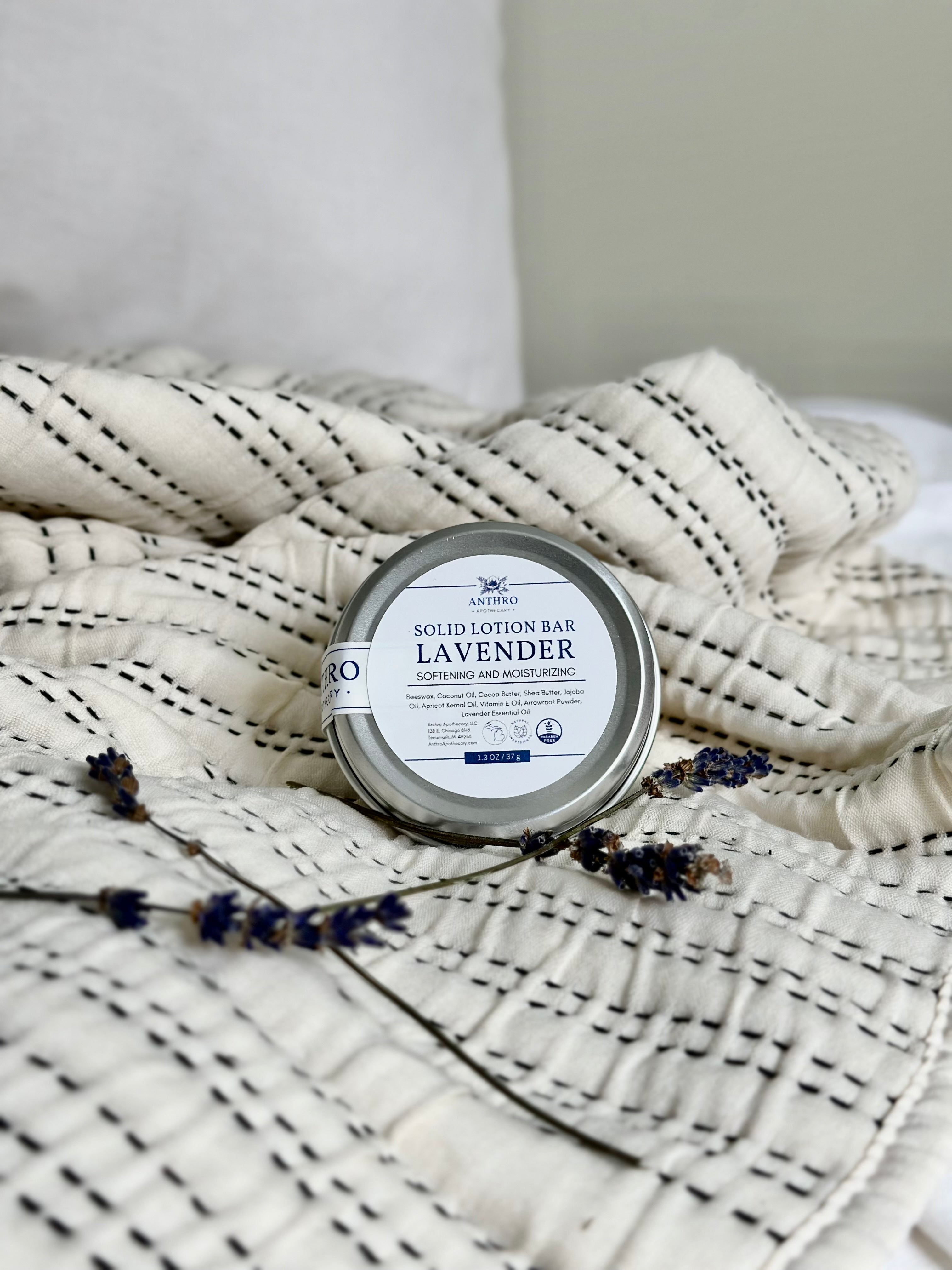 Solid Lotion Bar Handmade by Anthro Apothecary