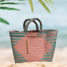 Recycled Plastic Woven Beach Tote Vie