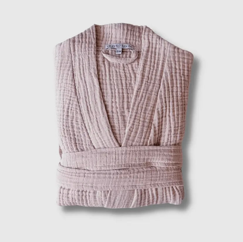 Robe- Turkish Cotton Bathrobe Anthro Apothecary